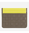 Картодържател в цвят таупе и лайм с плетен детайл Svalbard-2 снимка