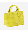 Лимоненожълта дамска кожена чанта мини IBIZA-1 снимка