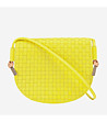 Лимонено жълта дамска чанта от естествена кожа SKYE-1 снимка