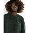 Тъмнозелен пуловер с вълна и мохер Ula-4 снимка