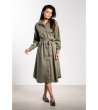 Маслиненозелена рокля риза миди A736-2 снимка