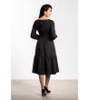Черна рокля миди с волан A737-1 снимка