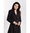 Дамско черно сако с къс прав силует A744-0 снимка