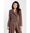 Късо кафяво сако двуредно A744-0 снимка