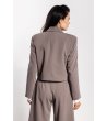 Дамска къса сако A744 в сив цвят-1 снимка