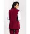 Бордова елегантна жилетка KAMIZELKA A745 с дълъг прав силует-2 снимка