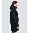 Черно мъжко дълго яке MIKRONOS с качулка-1 снимка