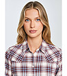 Дамска карирана риза с дълъг ръкав DRENI -2 снимка