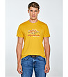 Памучна мъжка жълта тениска MIFER -0 снимка