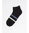 Мъжки черни ниски чорапи с цветни райета FOOTLETS MEN-0 снимка