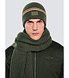 Зелена мъжка плетена зимна шапка WANDEGOR -1 снимка