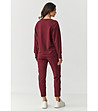 Памучен дамски спортен комплект в бордо-1 снимка