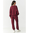 Дамски памучен комплект в бордо-3 снимка