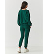 Дамски спортен памучен комплект от две части в зелено-3 снимка