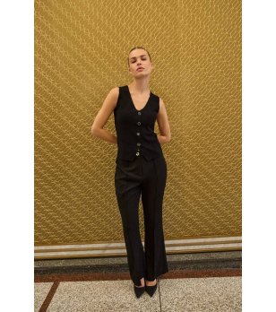 Дамски черен елек снимка