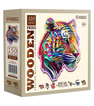 Дървен пъзел  150 части - Тигър снимка
