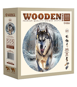 Дървен пъзел 505 части - Вълк снимка