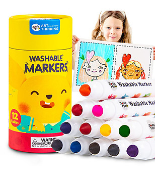 Маркери миещи се Бебето Ру 12 бр. снимка