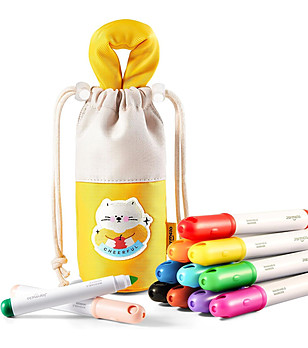 Миещи се маркери в текстилна торбичка 12 цвята снимка