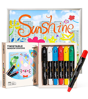 Пастели за рисуване върху стъкло 6 цвята снимка