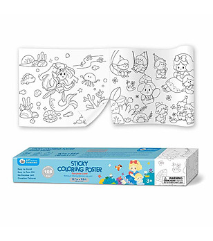 Плакат-стикер за оцветяване Приказен свят снимка