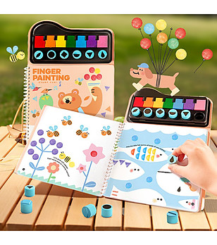 Рисуване с пръсти Книжка за рисуване с печати снимка