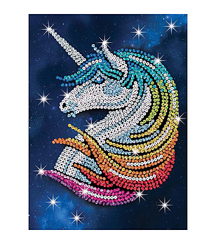 Изкуство с пайети Еднорог снимка