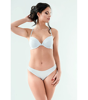 Бял сутиен с повдигащ ефект и предно закопчаване BEATA снимка