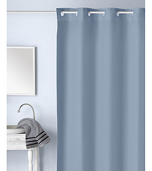 Завеса за баня в син цвят MAGICA 180x200 см снимка