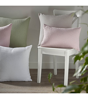 Зелена памучно калъфка за възглавница с релеф TORMES 50x50 снимка