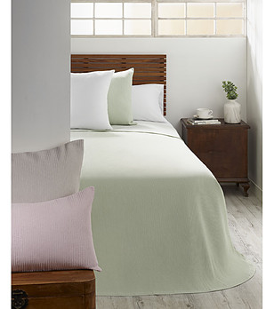 Капитонирано памучно шалте TORMES в розов цвят 250x260 см снимка