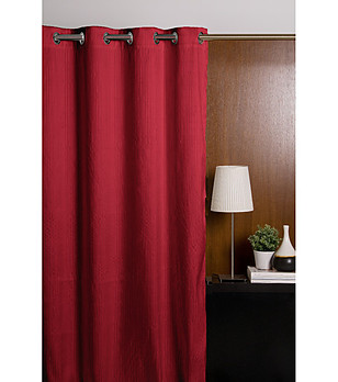 Червена завеса с халки VOLGA 140x265 см снимка