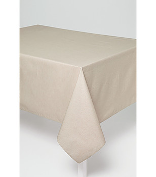 Бежова покривка за маса с тефлоново покритие LINES 160x350 см см снимка