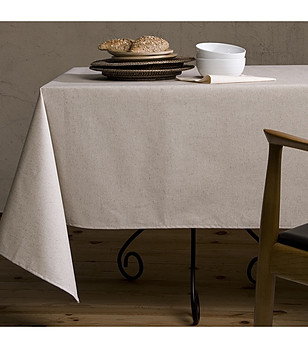 Покривка за маса с тефлоново покритие в натурален цвят LINO NATURAL 150x250 снимка