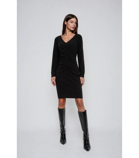 Черна рокля с набор  снимка