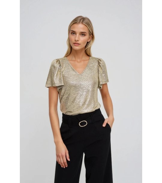 Златна дамска блуза снимка