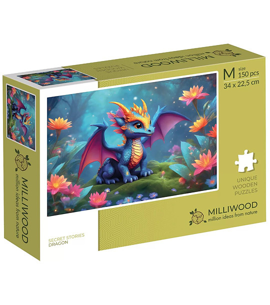 Дървен пъзел Secret stories 150 части - Дракон снимка