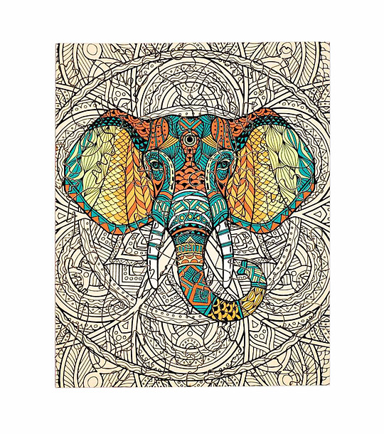 Дървен пъзел 40 части - Слон снимка