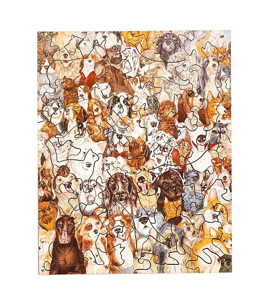 Дървен пъзел 40 части - Кучета снимка