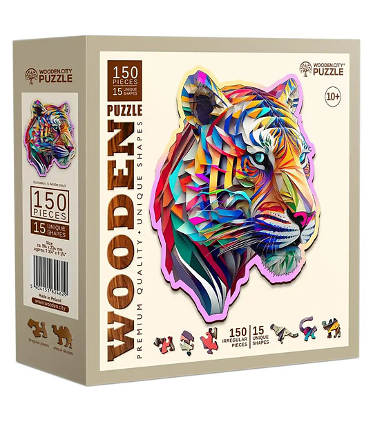Дървен пъзел  150 части - Тигър снимка