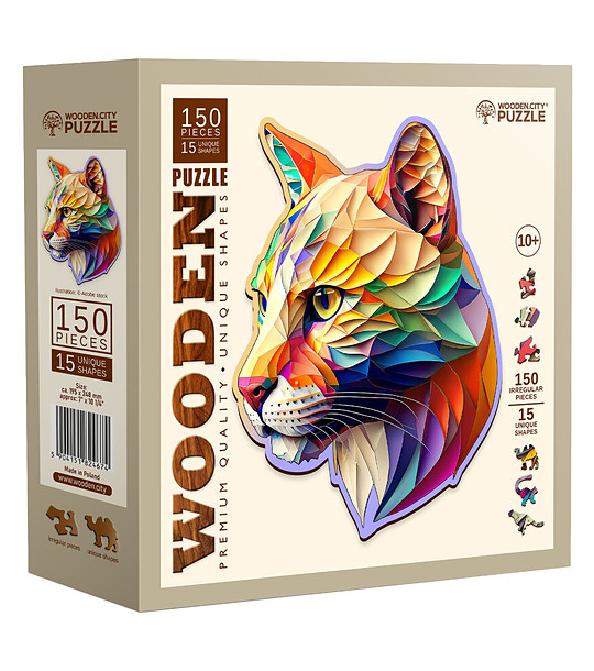 Дървен пъзел 150 части - Пума снимка