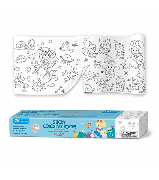 Плакат-стикер 3м за оцветяване Приказен свят снимка