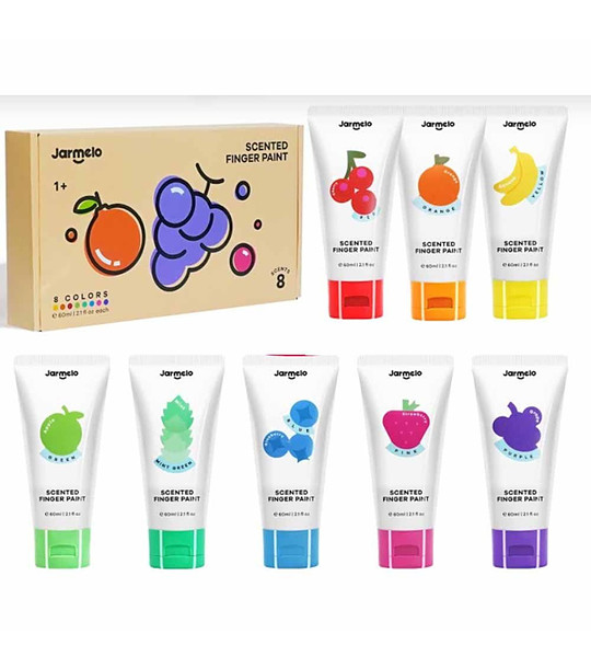 Ухаещи боички за рисуване с пръсти 8 цвята снимка