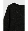 Дамска черна блуза с дълъг ръкав и ламе -4 снимка