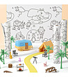 Плакат-стикер за оцветяване Истории с животни-1 снимка