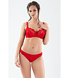 Червени бикини с дантелен детайл JULITA-0 снимка
