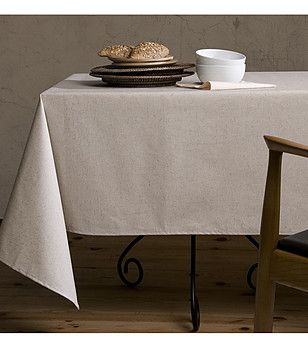 Памучен рънър за маса в бежов нюанс PANAMA 50x150 см снимка