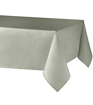 Сива покривка за маса с покритие против петна ITACA 100x150 см снимка