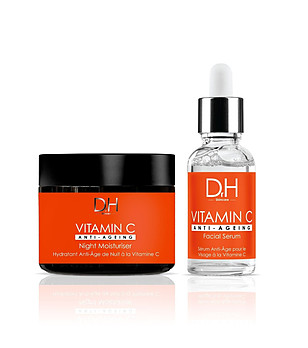 Комплект серум за лице и нощен крем с витамин C снимка