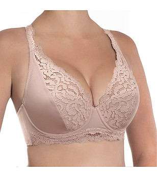 Сутиен с банели и подплънки в бежов нюанс ELLA снимка